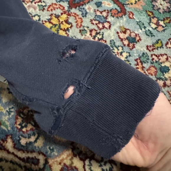 ⭐️3for10⭐️ VINTAGE FOX racing Youth M Boys Hoodie Navy Logo Graphic Embroidered - Picture 12 of 14